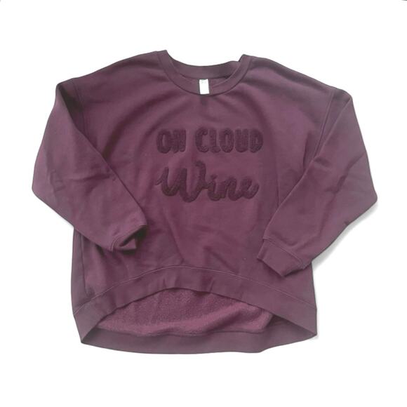 Womens Green Tea On Coud Wine Sweatshirt - Picture 1 of 5